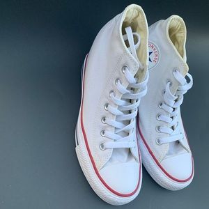 White Converse Wedge